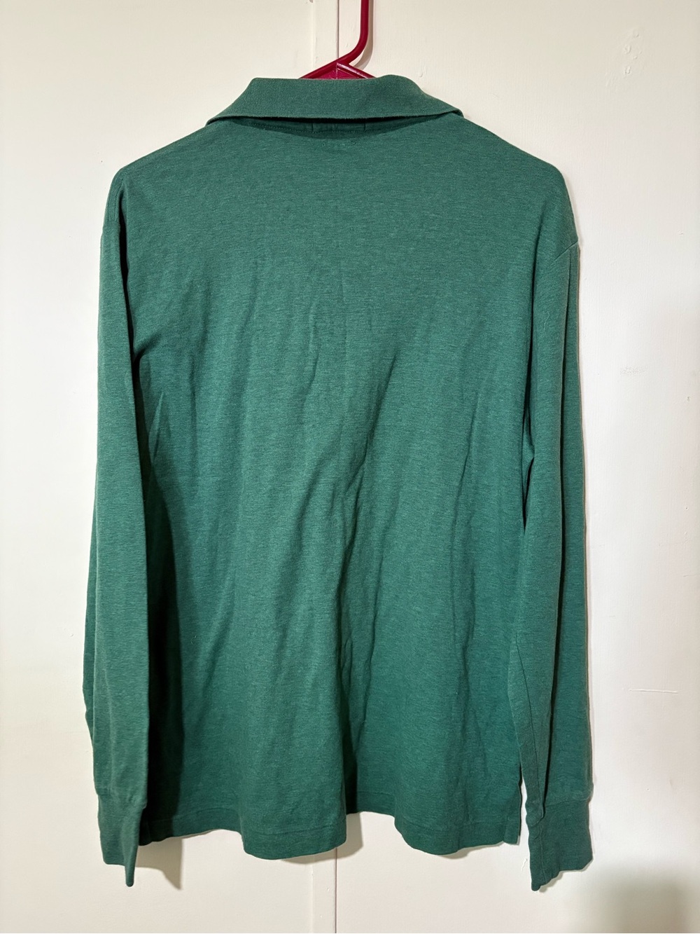 Polo by Ralph Lauren Men's Long Sleeve Green Polo Shirt - Picture 3 of 3